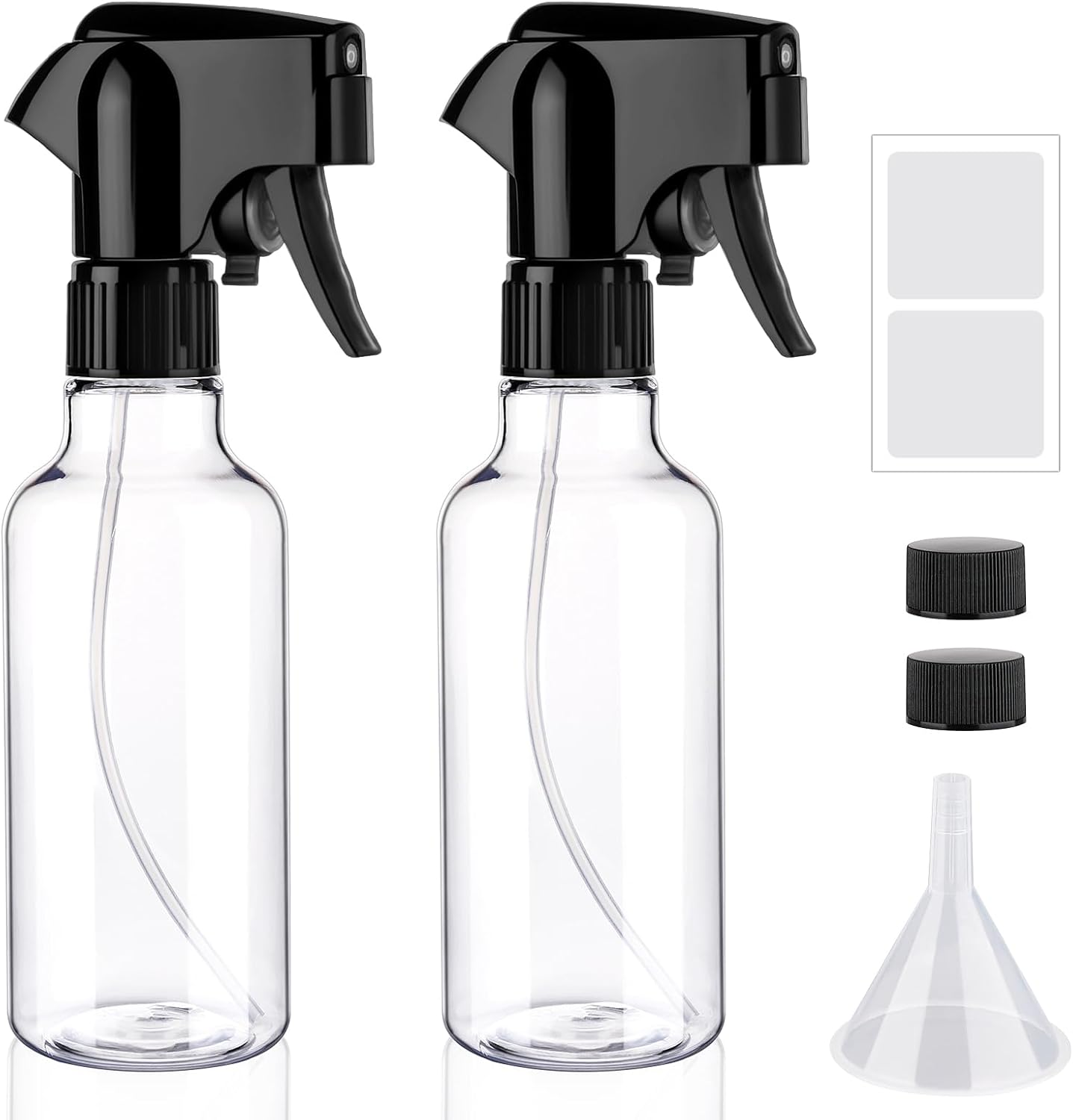 Hethyo Plastic Spray Bottles 12Oz Mist Spraying Bottle Heavy Duty Empty Water Spray Bottles for Hair, Cleaning Solutions, Plants，Essential Oils 2 Pack (Brown-2Pcs) - Brown-2Pcs image number 4