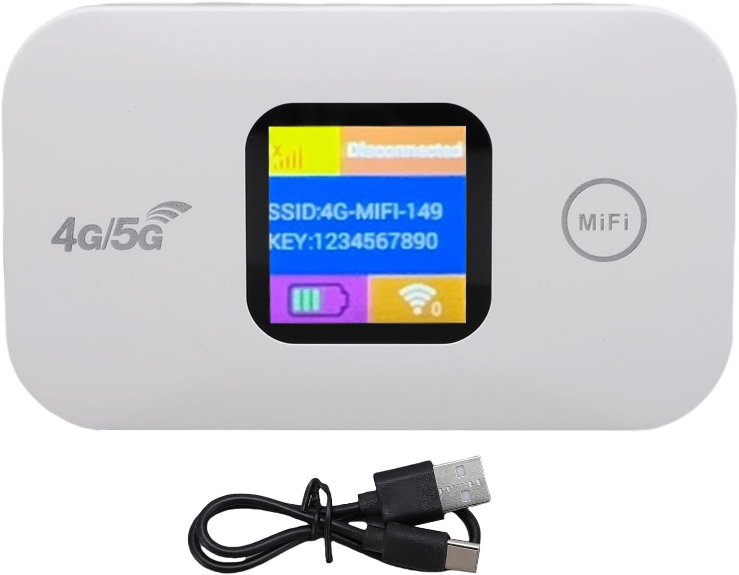 YUEHISY 4G 5G LTE Wifi Mobile Hotspot, Portable LED Display 300Mbps SIM Slot Connect up to 10 Devices for Travel,Home,Work, Coffe Shop, Pocket Wifi Router Hotspot image number 2