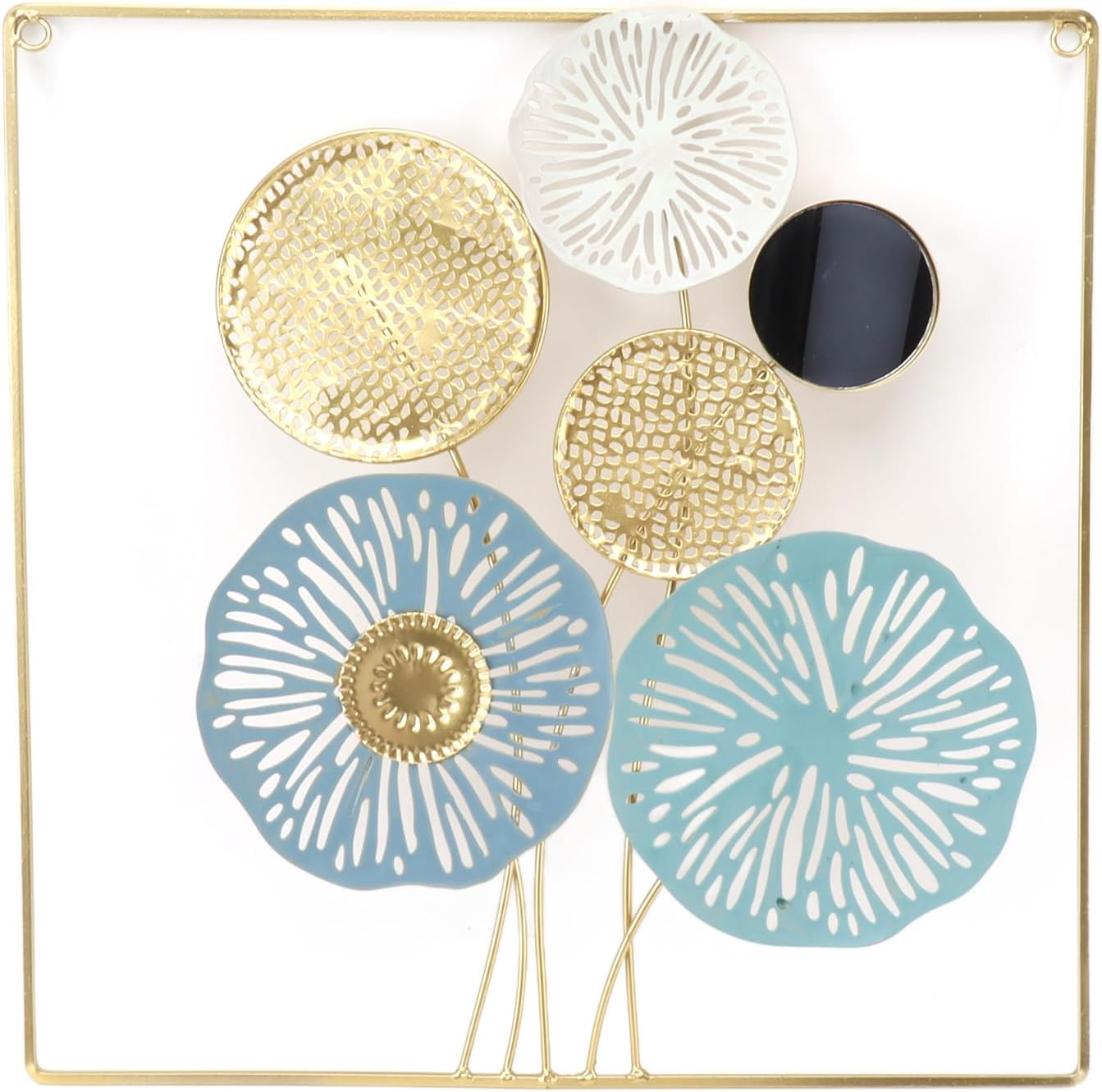 Wrought Iron Wall Art Decor Modern Exquisite Leaf Wall Decor Decoration Sculpture Ornament for Bedroom Living Room image number 3