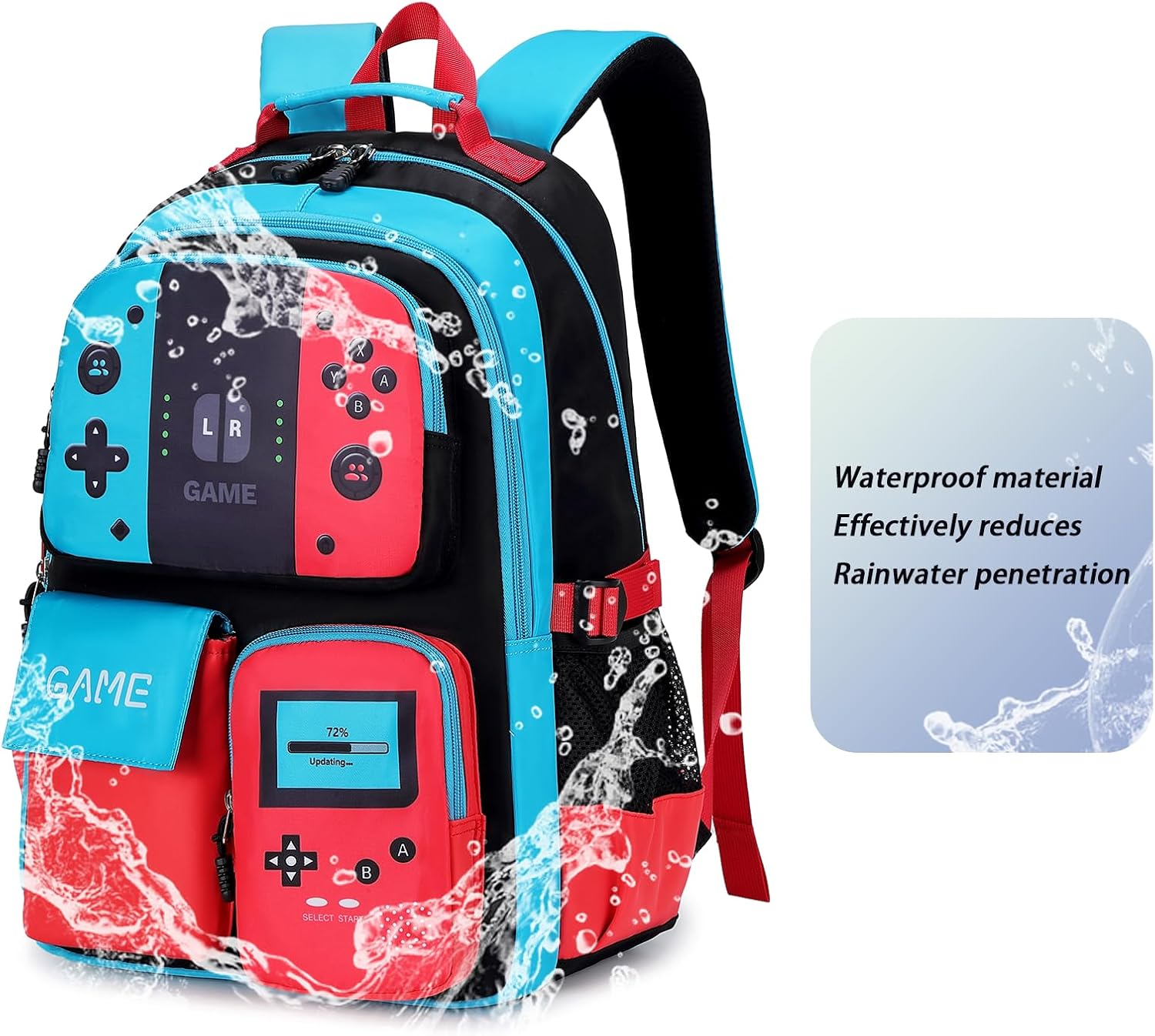 Boys Backpack Kids Bookbag Teensschool Bag Luminousgame Large Capacity Bag image number 5