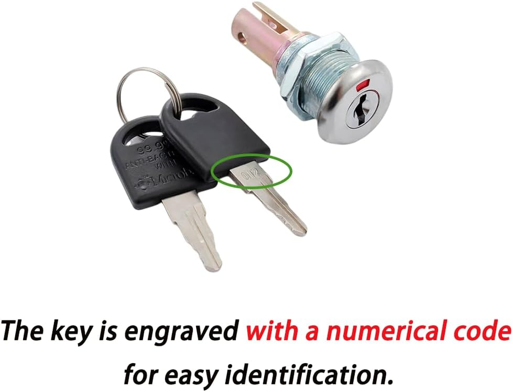 NYGHMY 2 Pcs Cabinet Locks with Keys, Toolbox Lock, Universal Craftsman Tool Box Lock, Toolbox Lock Iron Cabinet Insert Linkage Drawer Lock Set, Easy to Install image number 1