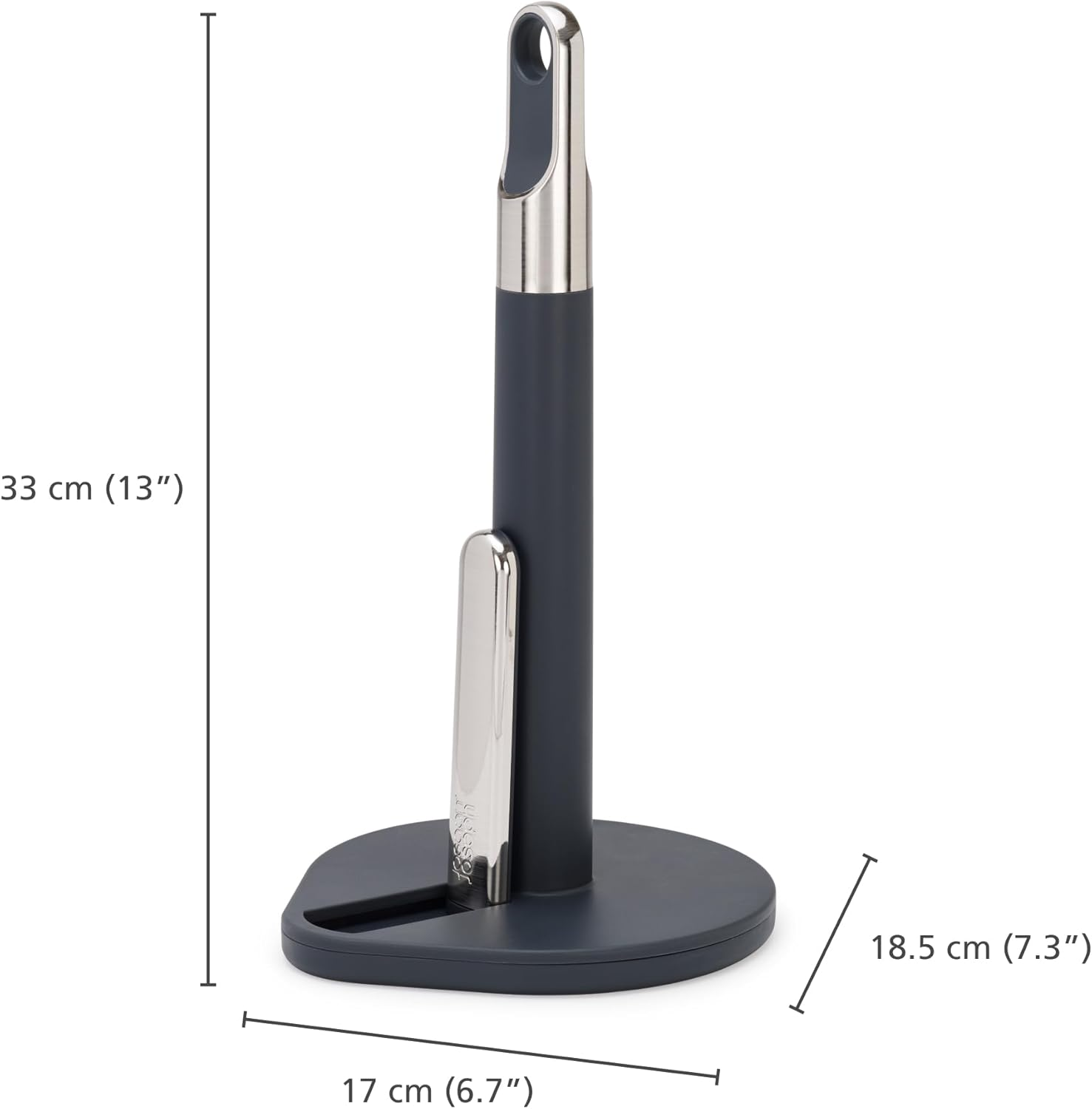 Joseph Joseph Hold Kitchen Roll Holder, Spring Tension Arm, One-Handed Tearing, Weighted Base, Non-Slip, Fits 140Mm Rolls image number 6