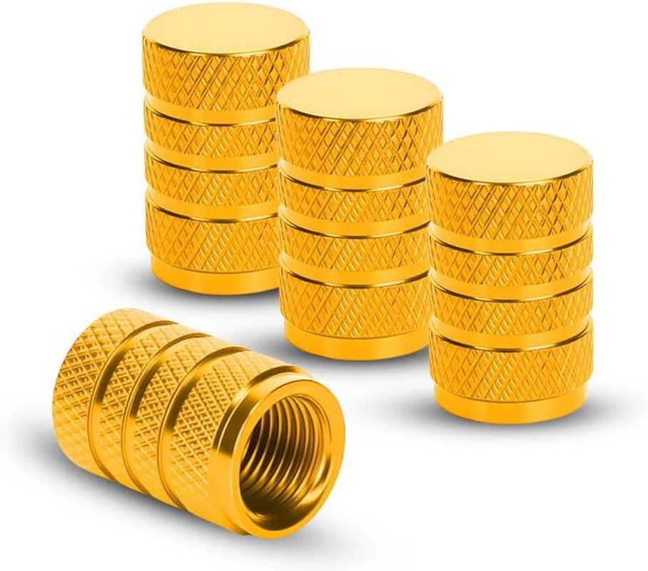 4 Pcs Tyre Valve Caps, Aluminum Car Tyre Valve Dust Caps, with Sealing Ring, Corrosion Resistant Universal Stem Covers for Cars, Trucks, Motorcycles, Bikes