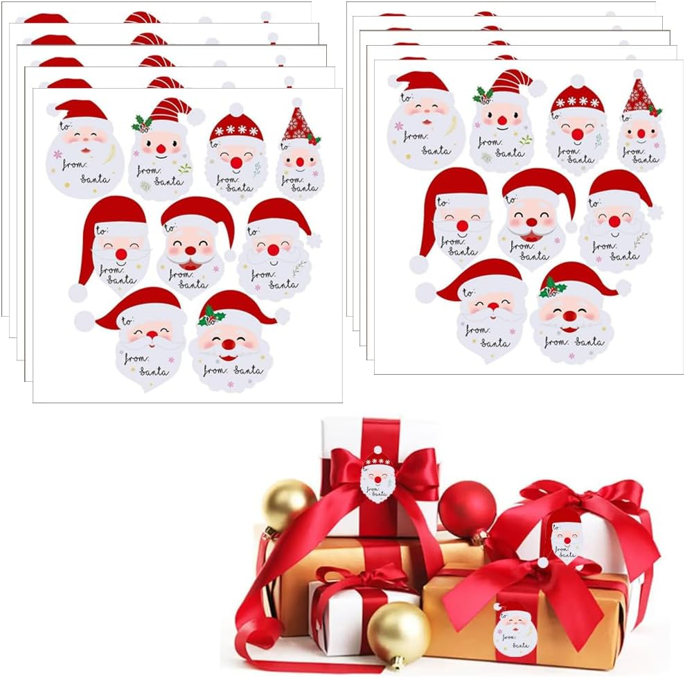 90 Pieces from Santa Tag Stickers Christmas Gift Name Labels for Holiday Festive Gift Wrapping Party Favors image number 4