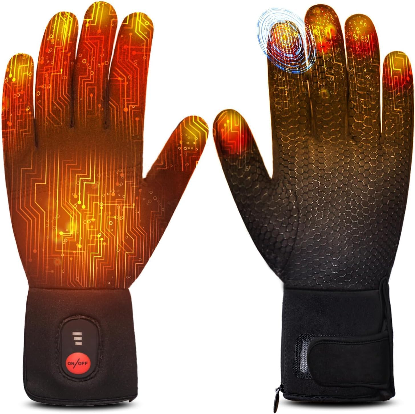 Electric Heated Gloves, Ideal Hand Wear for Arthritis Sufferers, Ultra-Thin and Touch-Screen Compatible, Perfect for Skiing, Riding, Hiking, Cycling, Hunting - Lightweight Hand Warmers image number 2