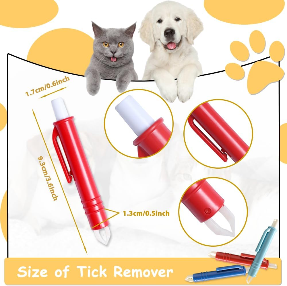 BAVALIN Tick Tweezers Set for Dogs Cats - Set of 3 Tick Tweezers for Dogs, Cats, Horses and People, Simple and Safe Tick Remover for Ticks of Any Size (Red, Blue, Dark Blue) image number 1