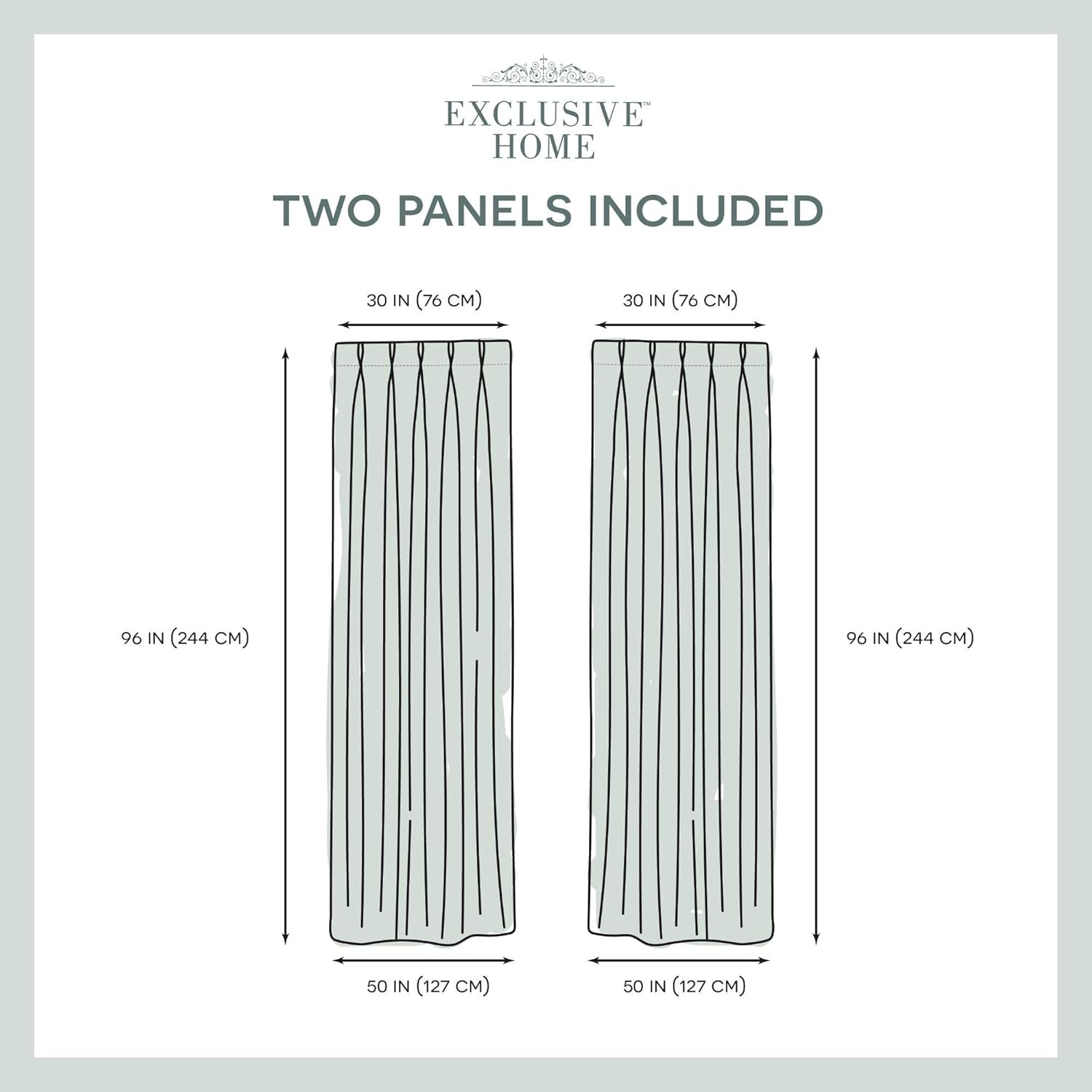 Exclusive Home Curtains Belgian Pinch Pleat Sheer Textured Linen Look Jacquard Pinch Pleat Panel Pair, 50X96, Snowflake, 2 Count image number 3