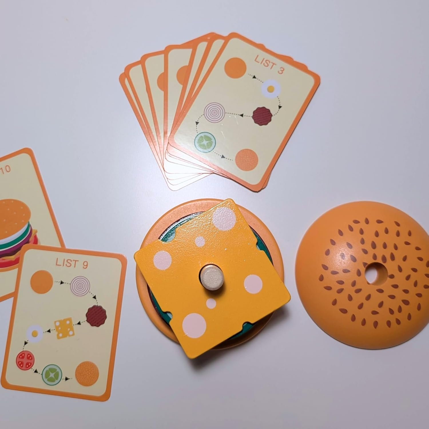 Wooden Stacking Burger Montessori Toy for 3+ Years, Fine Motor Skills, Pretend Play Food Hamburger Puzzle Pattern Games, Educational Activities Teaching Tool for Preschool image number 6