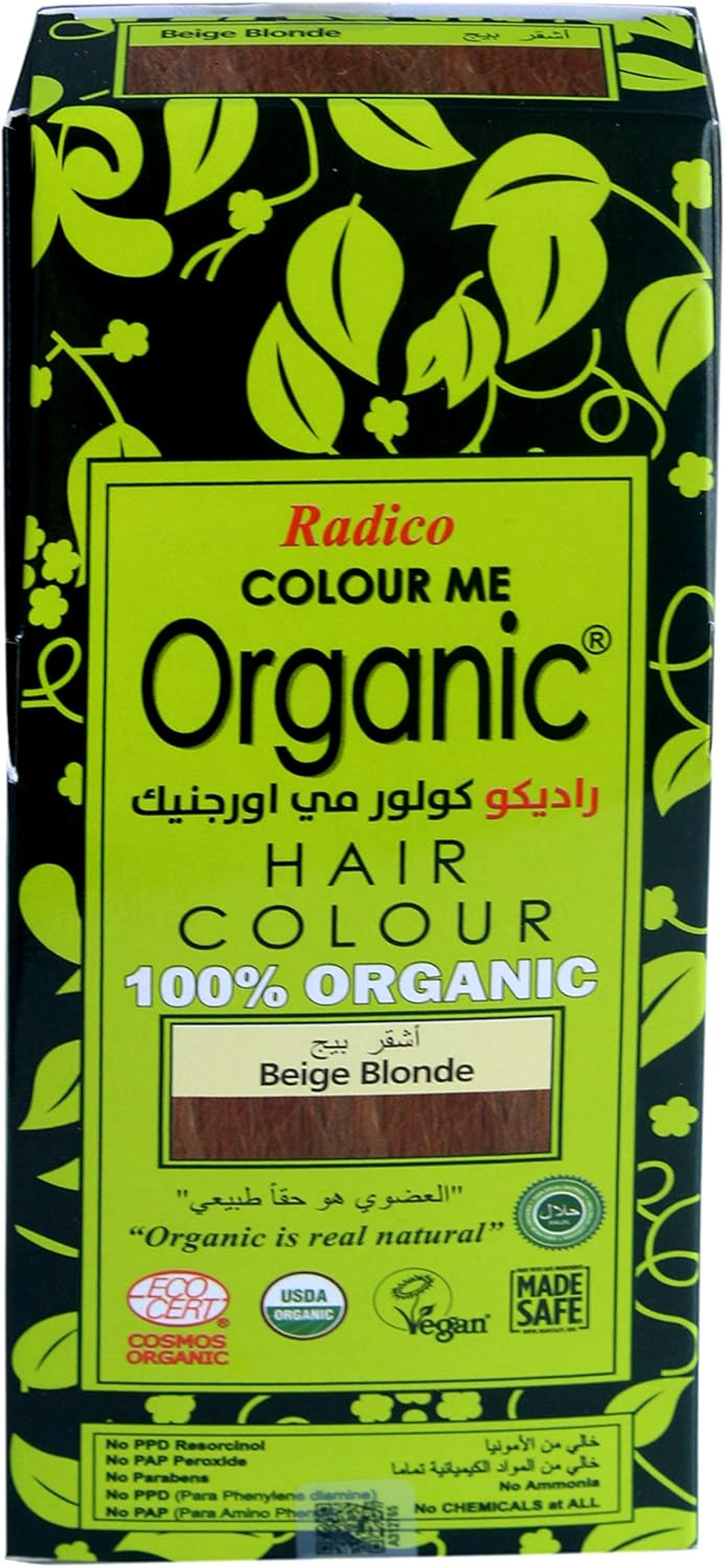 Radico Colour Me Organic Hair Colour Powder, Ash Blonde, 100 Grams