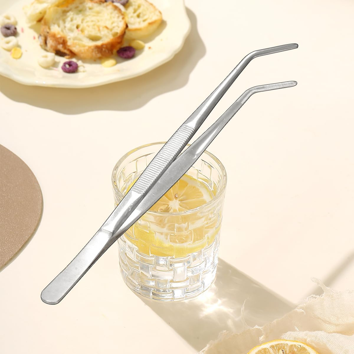 Evanda Kitchen Tweezers 30Cm/12 Easy Pickup, Heavy Duty Extra-Long Stainless Steel Cooking Tweezers Cooing Tong Dishwasher Safe image number 3