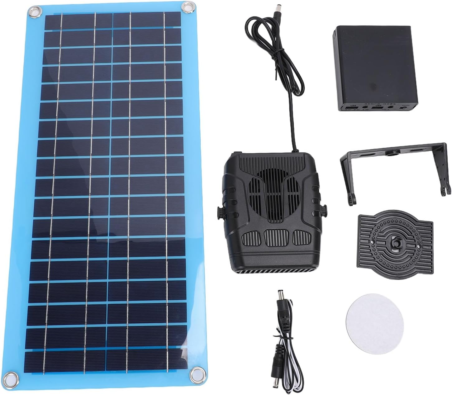 Solar Heater with Monocrystalline Solar Panel, 30W Adjustable Solar Powered Space Heater for Pet House Car Camping Chicken Coop Dog House, Rapid Heating, Portable image number 6