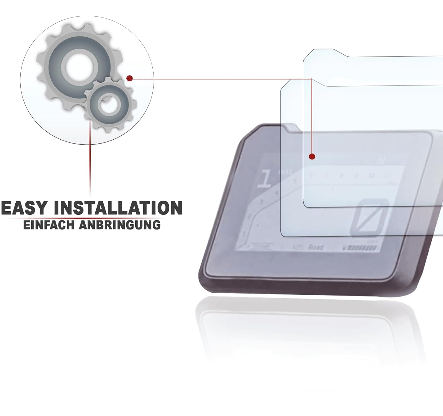 Speedometer Screen Protector for KTM 1290 Super Adventure S 2X Anti-Glare - 1 X Ultra Clear / 1 X Anti-Glare. image number 3