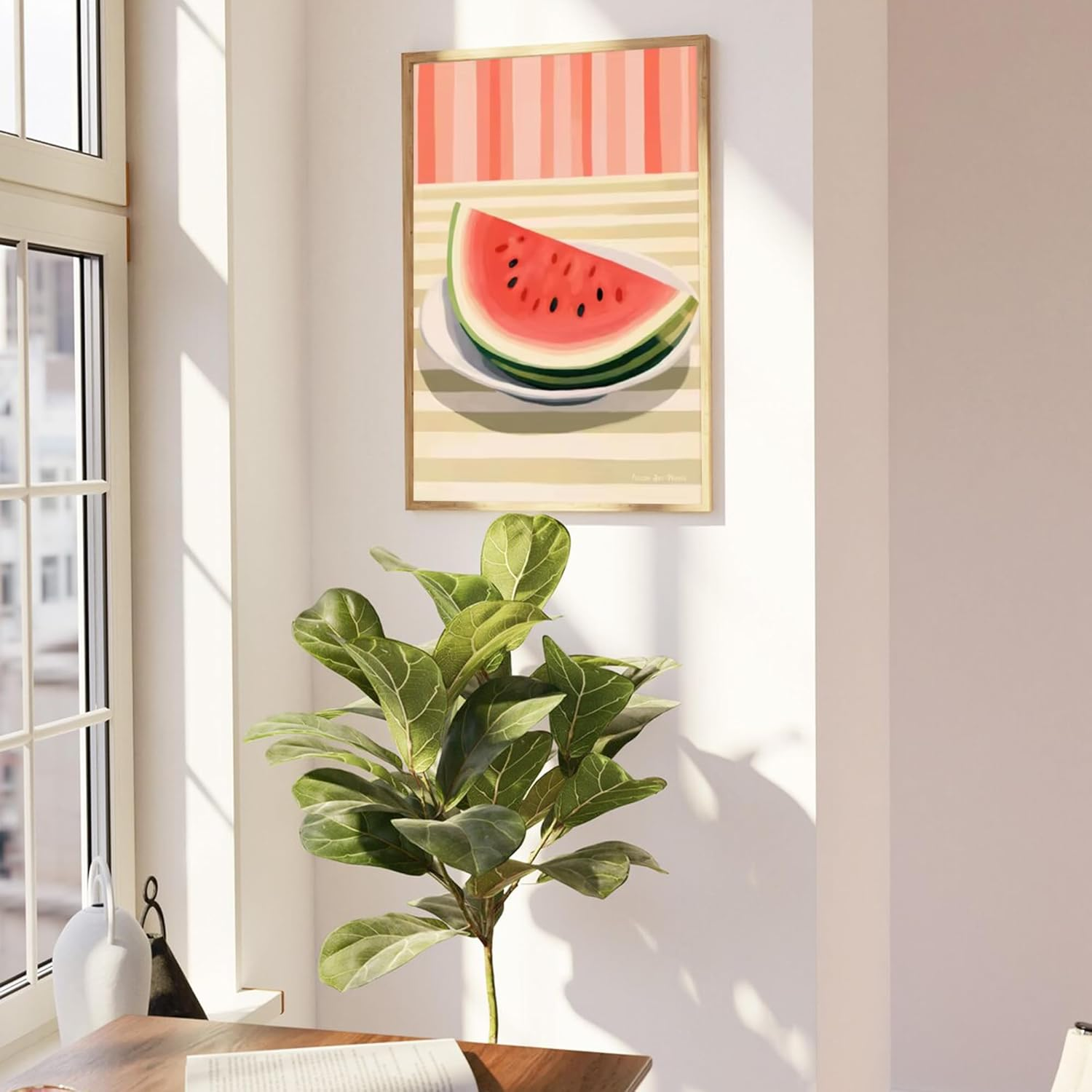 6 Packs Paint by Numbers Kit for Adults, DIY Acrylic Painting on Canvas, Fruit Oil Painting Kits for Home Wall Decor, 7.8X11.8 Inches