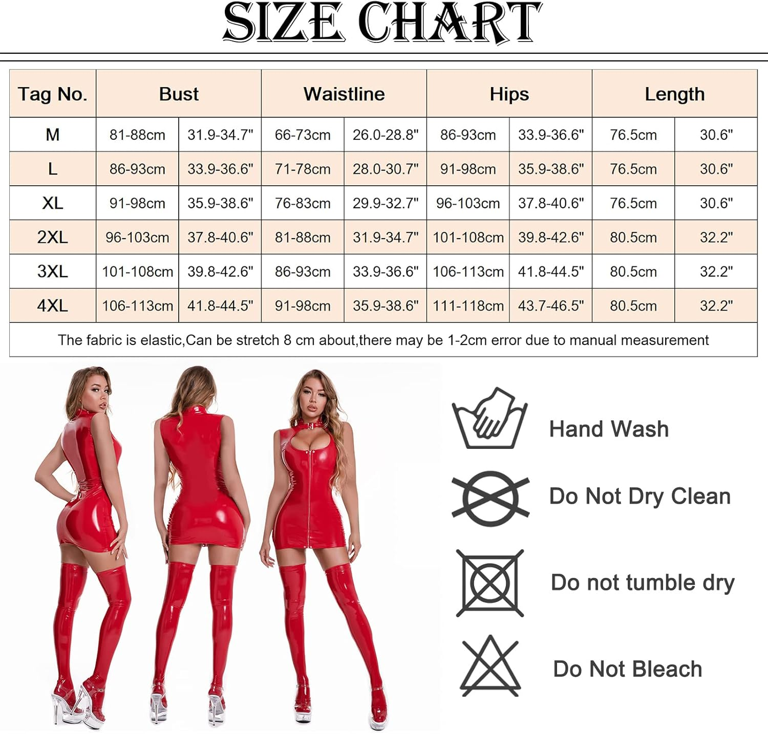 FEOYA - Women Catsuit Faux Leather Bodysuit Nightclub Mini Dress Lingerie Jumpsuit Shiny Leotard Wet Look Playsuit image number 6