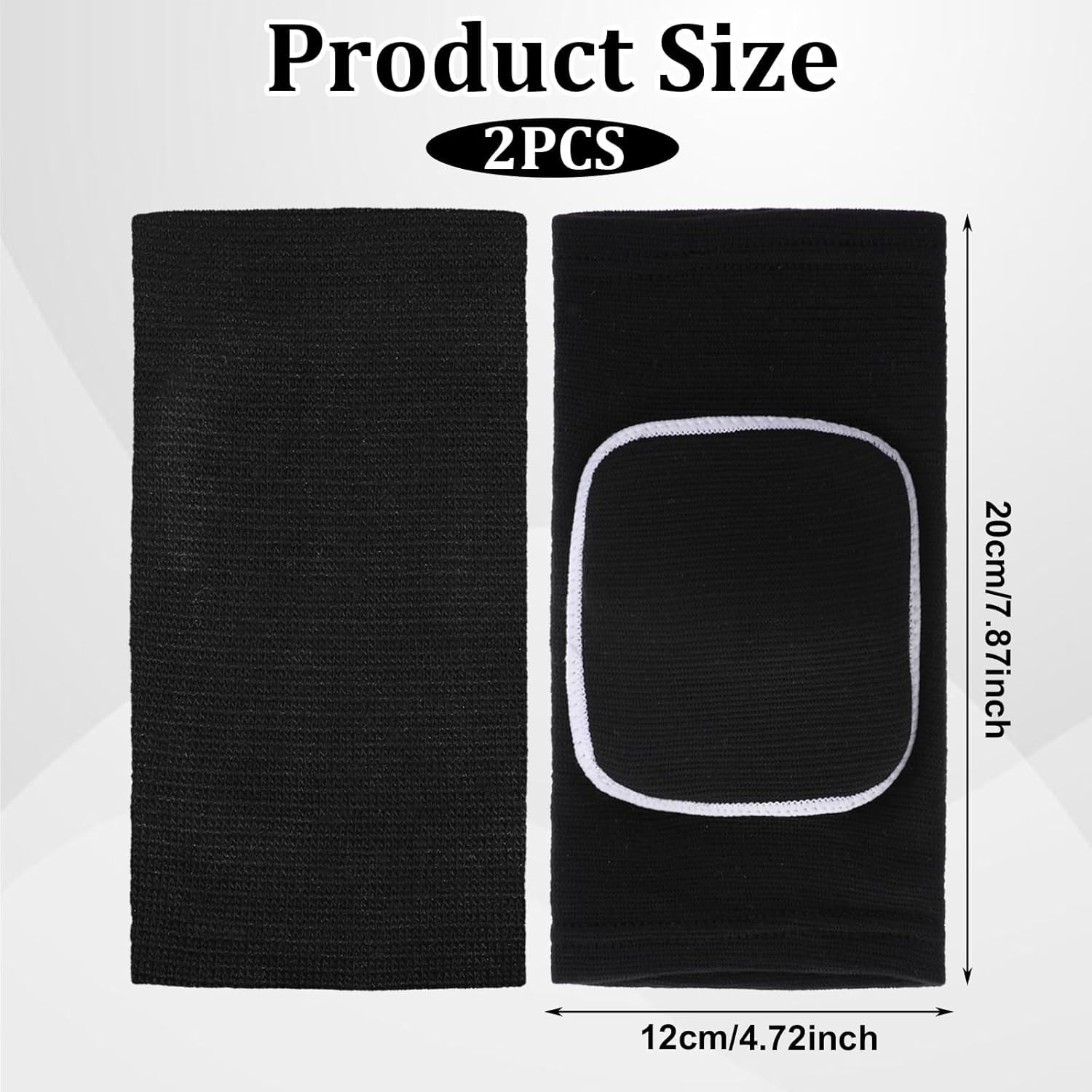 Breathable Volleyball Elbow Pads, 1Pair Black Breathable Protective Volleyball Elbow Pads, Black Basketball Elbow Wraps with Thickened Spongy Pads image number 4