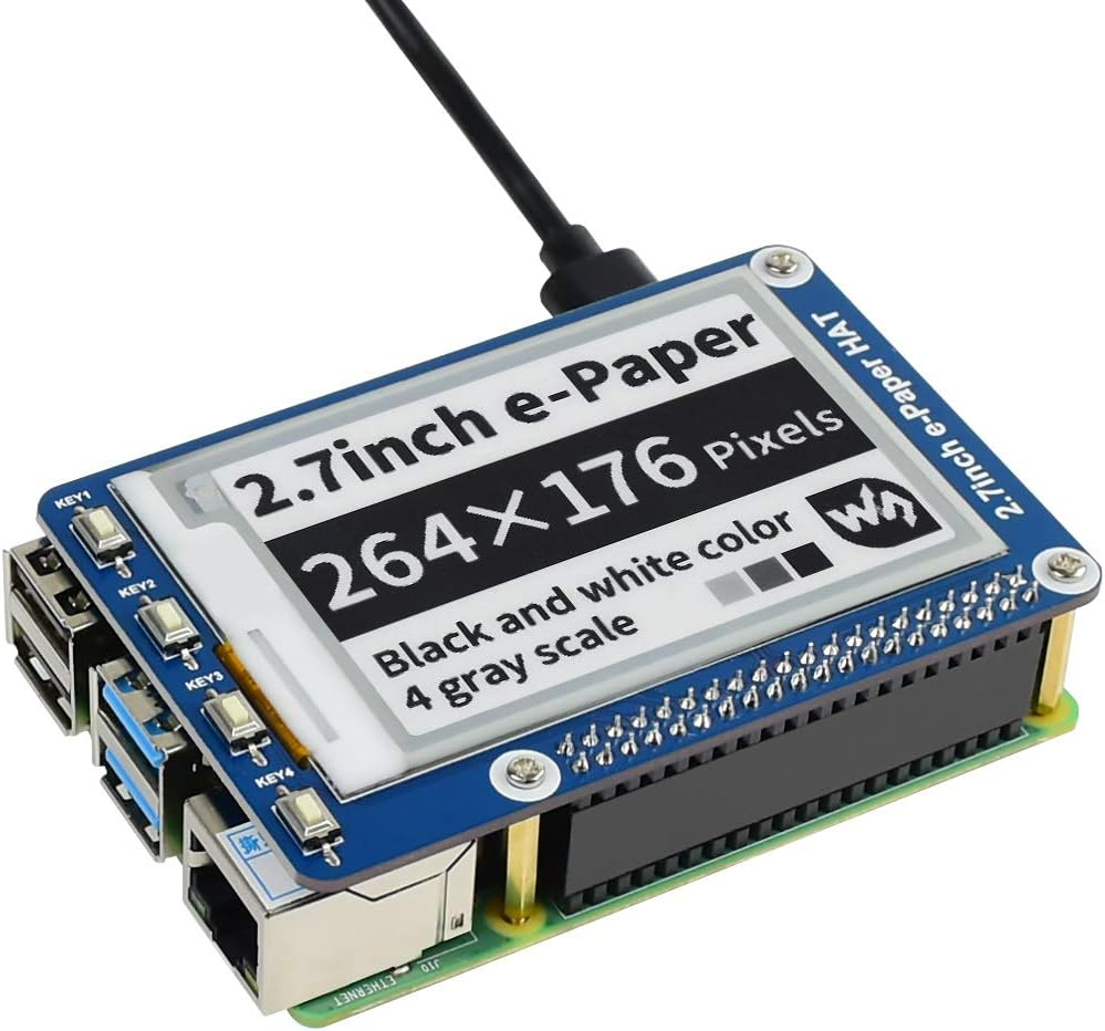 Waveshare 2.7Inch E-Ink Screen Display HAT for Raspberry Pi Electronic E-Paper with Embedded Controller Communicating via SPI Interface image number 2