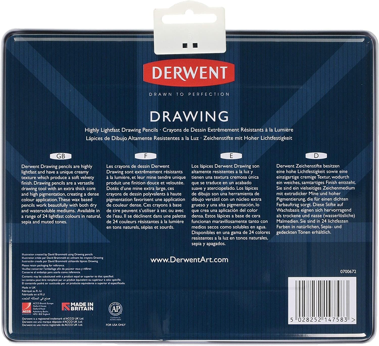 Derwent Drawing Colouring Pencils, Drawing & Writing, Set of 24, Ideal for Illustrating & Detailing, Professional Quality, 0700672 image number 6
