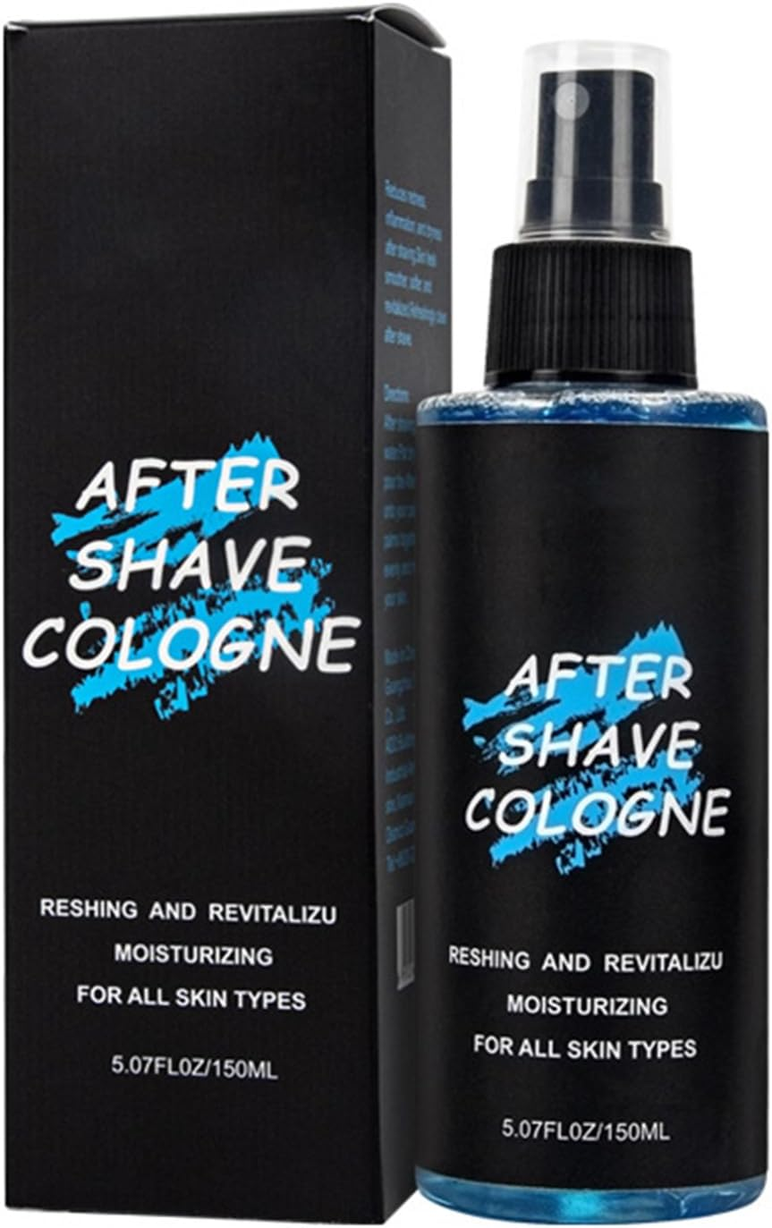 Tiaobug 150Ml Post Shave Skin Calming Spray for Men, Oil Control Toner Helps Relieve Dryness and Tightness Black One Size