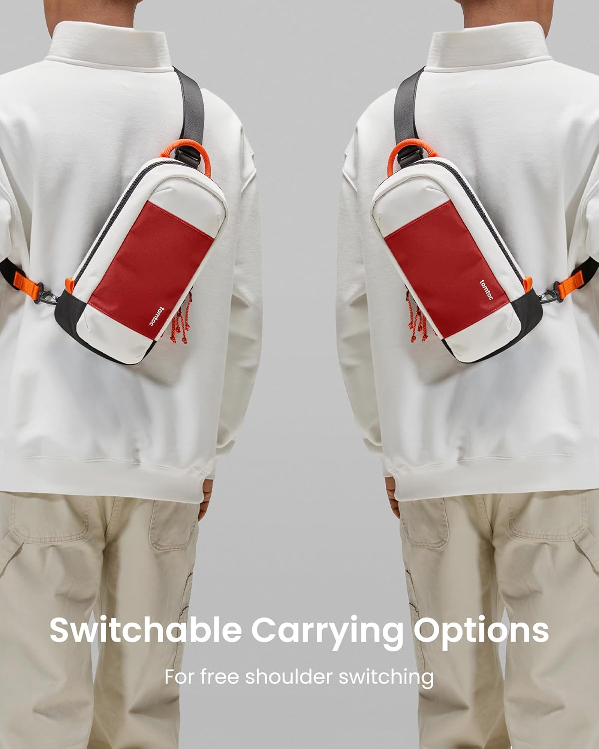 Tomtoc Sling Crossbody Bag for Nintendo Switch 2, Protective Portable Travel Chest Carrying Gaming Pouch with 8 Game Cartridges Slots, Fit Charger and Accessories