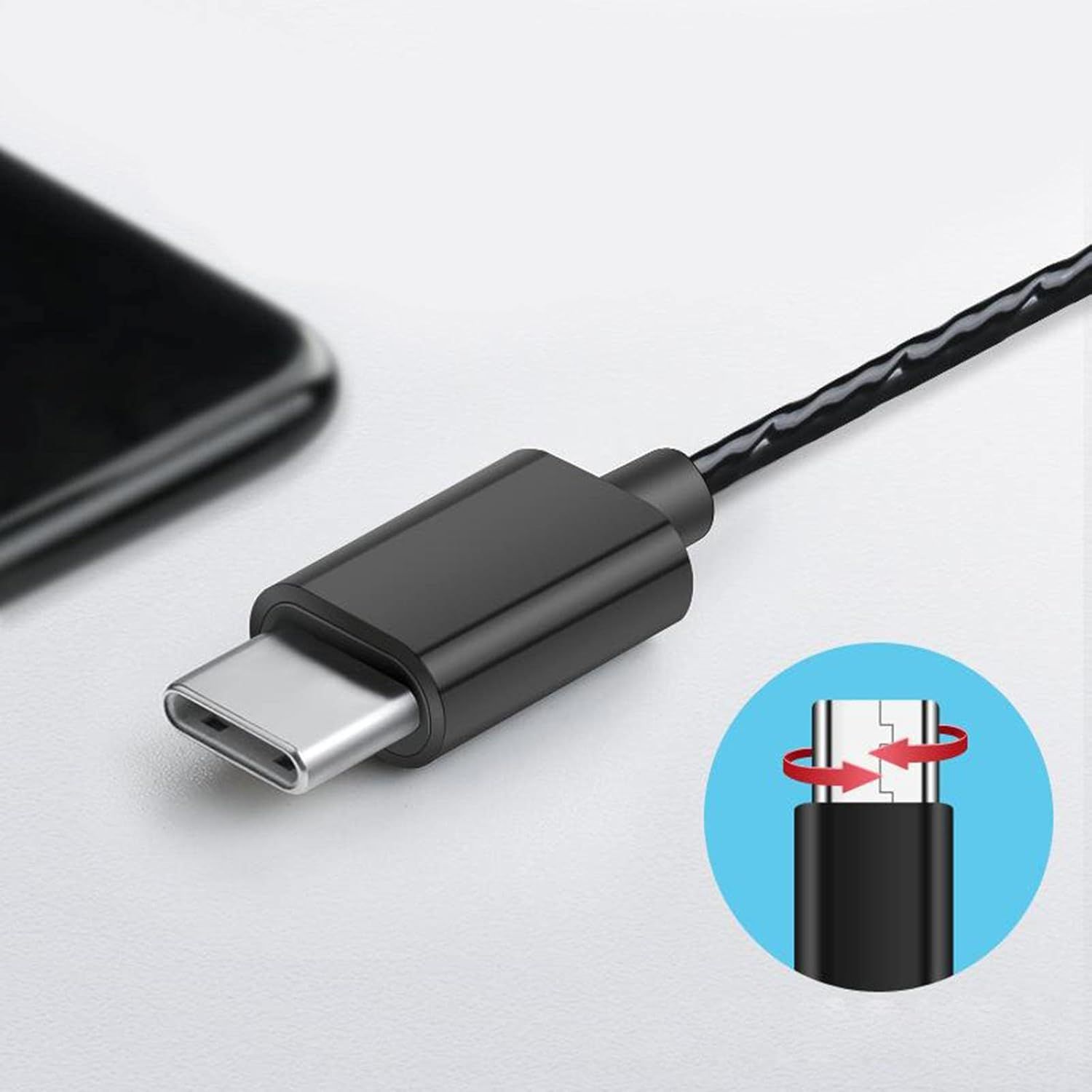 Eigell Universal Durable USB Headphones Earbuds Rose Gold