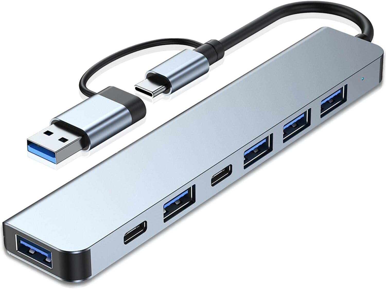 VIENON USB C Hub USB Hub 3.0, Aluminum 7 in 1 USB Extender, USB Splitter with 1 X USB 3.0, 4 X USB 2.0 and 2 X USB C Ports for Macbook Pro Air and More Pc/Laptop/Tablet Devices image number 5
