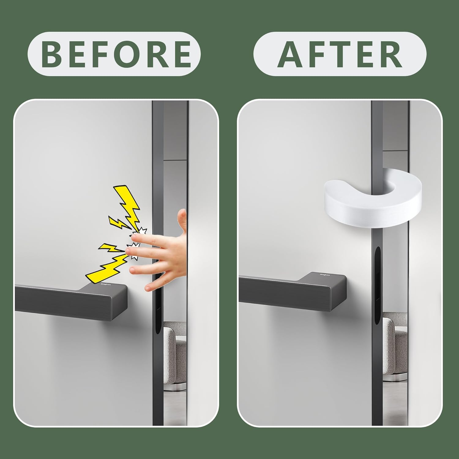 6 Pack Door Finger Pinch Guard, anti Door Slam Stopper, Cat Toddler Door Stopper, Foam Baby Child Proof Door Stopper, Baby Proofing Doors to Keep Door Open Stop Door from Slamming image number 5