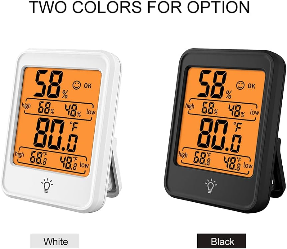 Digital Hygrometer Thermometer Indoor Temperature and Humidity Gauge Monitor Meter with Large LCD Display for Home Bedroom Office Greenhouse image number 6