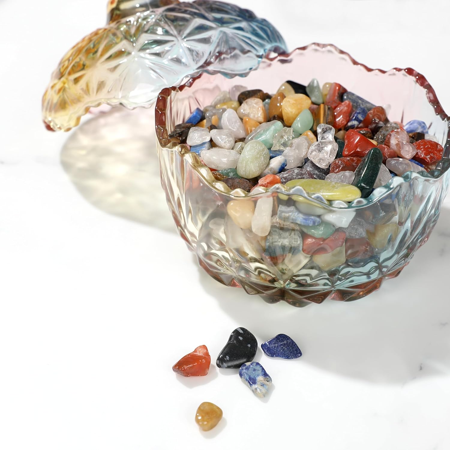 Magic Season Decorative Glass Jar (260 Ml Multi-Colored / 1 Pcs) image number 5