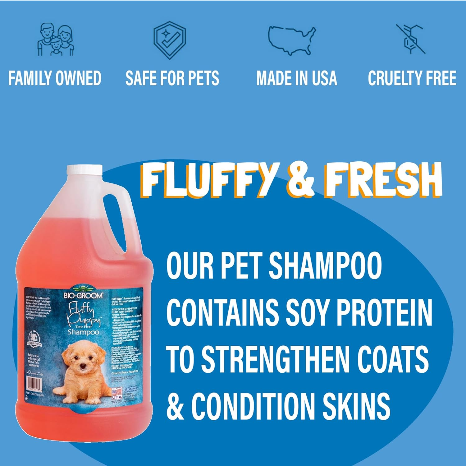 Bio-Groom Fluffy Puppy Tear Free Shampoo 355Ml image number 3