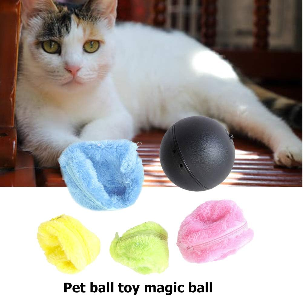 5Pcs Battery Powered Pet Electric Magic Roller Ball Automatic Dog Cat Funny Toys image number 3
