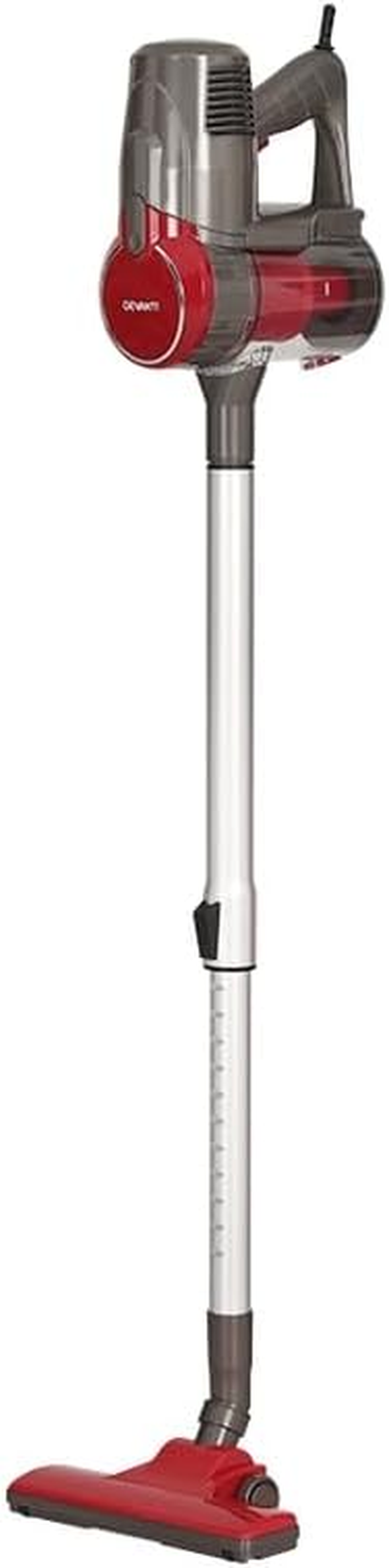 Devanti Stick Vacuum Cleaner, Corded Handheld Hand Held Strong Suction Bagless Brushless Handstick, Recharge 500W Compact Dustbuster Sweeper Dust Buster Portable for Home Car Stairs, Red