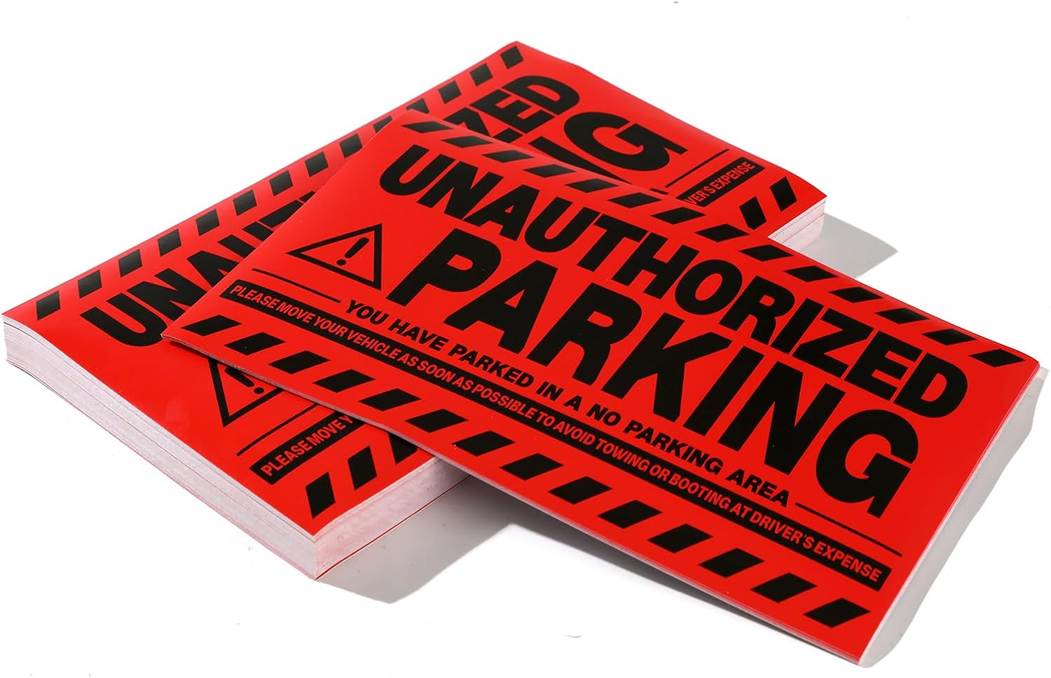 100 X Spanish Tickets Sticky Tickets / Hard to Remove / Trailer Warning Stickers Multilingual