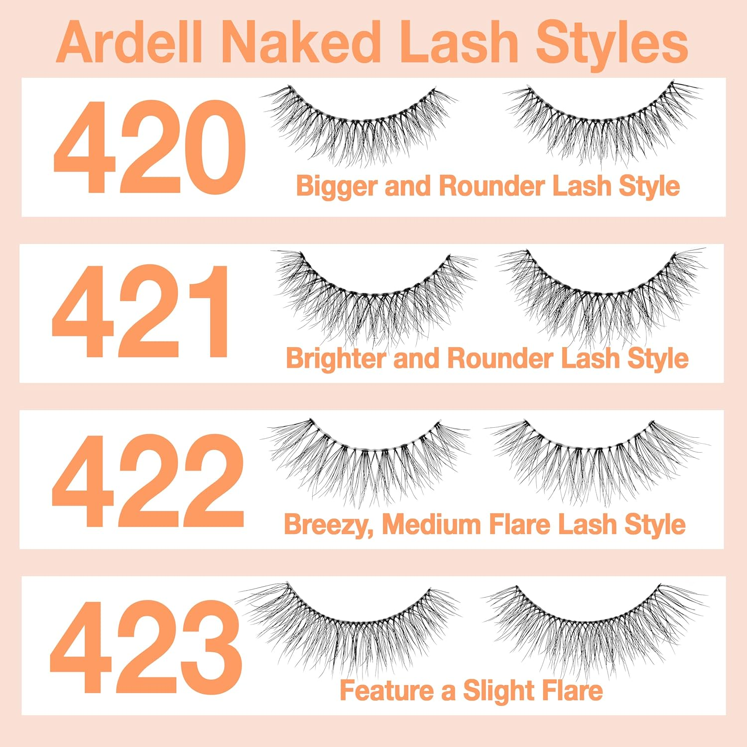 ARDELL Naked Lashes Real Hair Eyelashes, the Original for a Distinctive Look (Style 420) (Without Eyelash Glue) image number 4