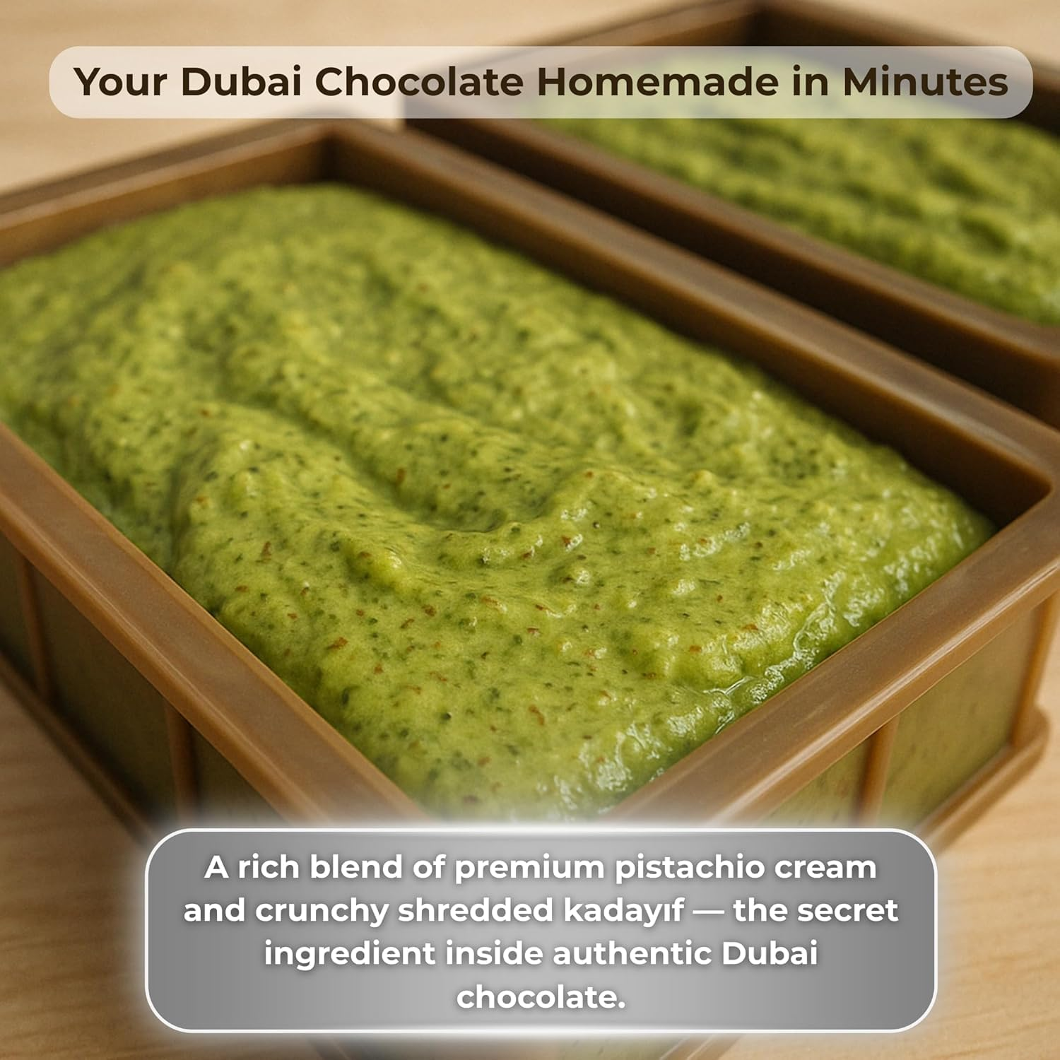 Gulluoglu Dubai Chocolate Filling &ndash; 200G 7Oz Pistachio Cream with Crispy Kadayif | Middle Eastern Gourmet Dessert Best Ingredient for Dubai Chocolate | Rich, Crunchy & Decadent Treat image number 1