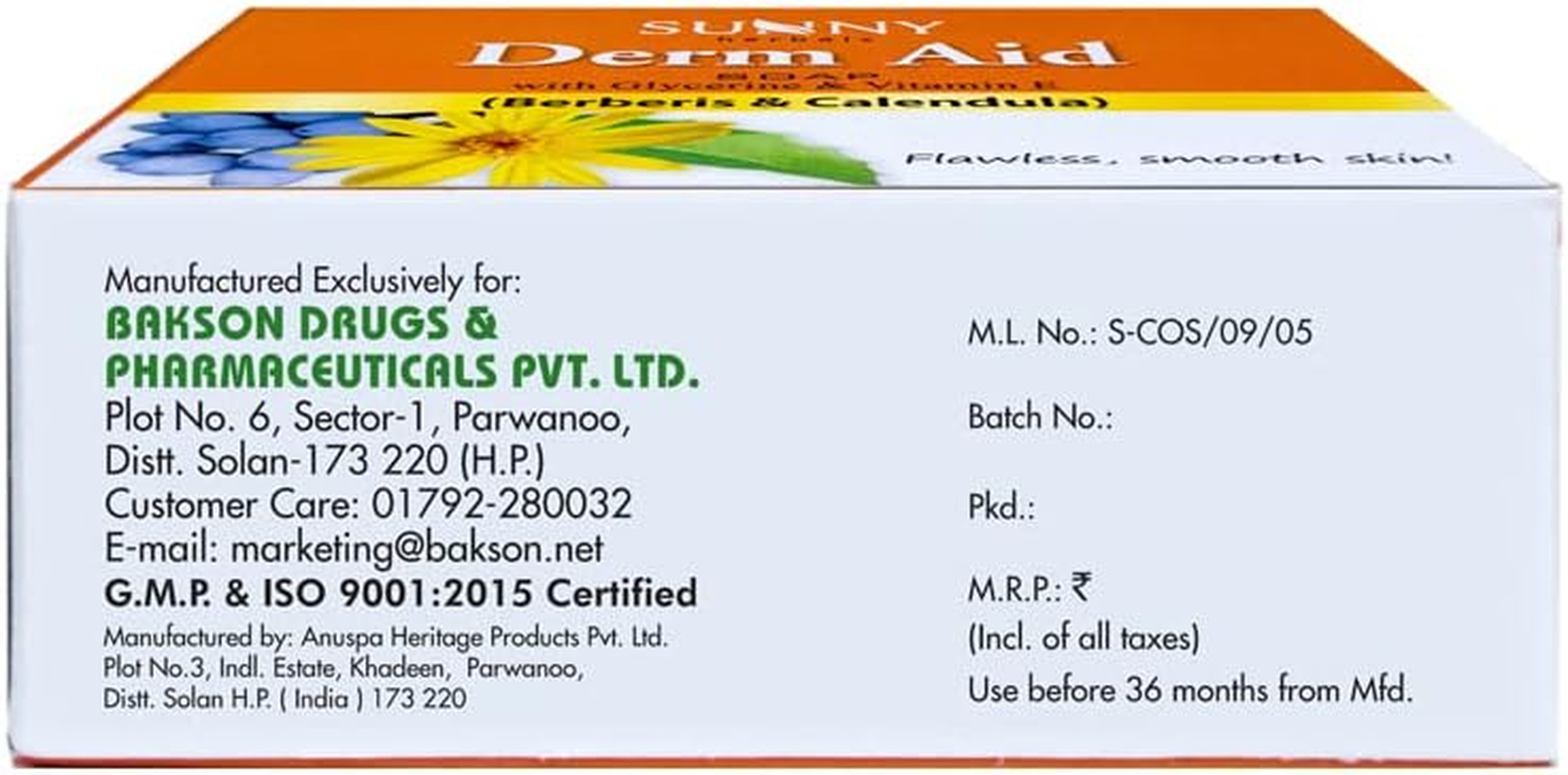 Bakson'S Sunny Derm Aid Soap with Berberis and Calendula (75G) - Pack of 6 image number 6