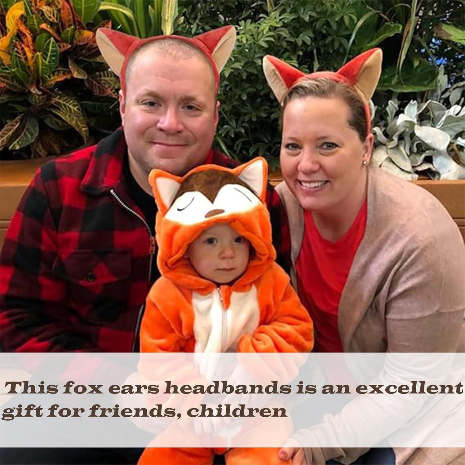 Fox Ears, Fox Ears Headband, Cartoon Fox Plush Animal Ears Cartoon Club Christmas Party Cosplay, for Christmas Decorations Fancy Dress up Fox Cosplay Costume image number 2