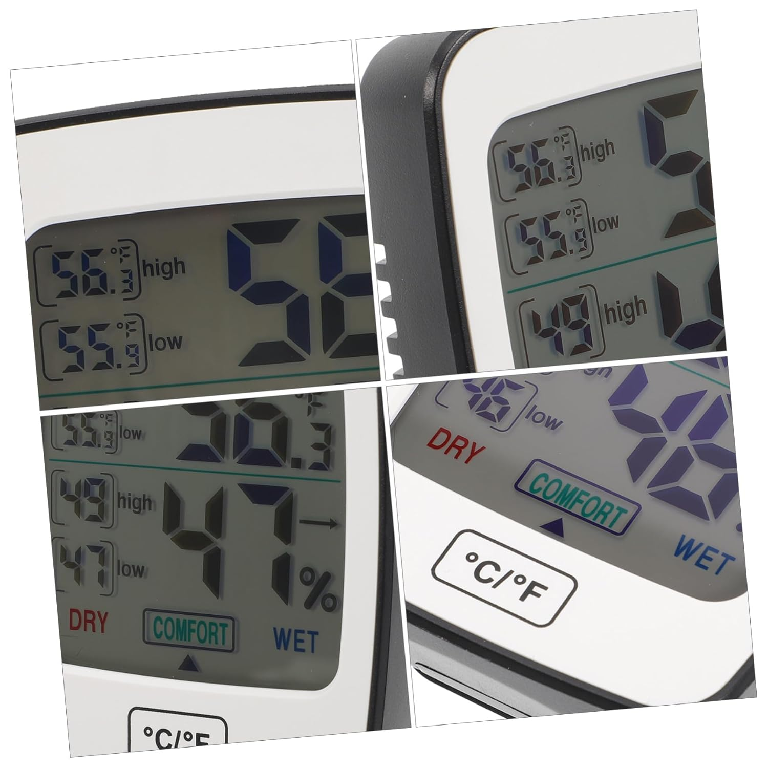 POPETPOP Large Screen Digital Thermometer Hygrometer with Backlight Accurate Indoor Temperature and Humidity Gauge for Home Office Greenhouse Laboratory and Hospital Use Thermohygrometer image number 2