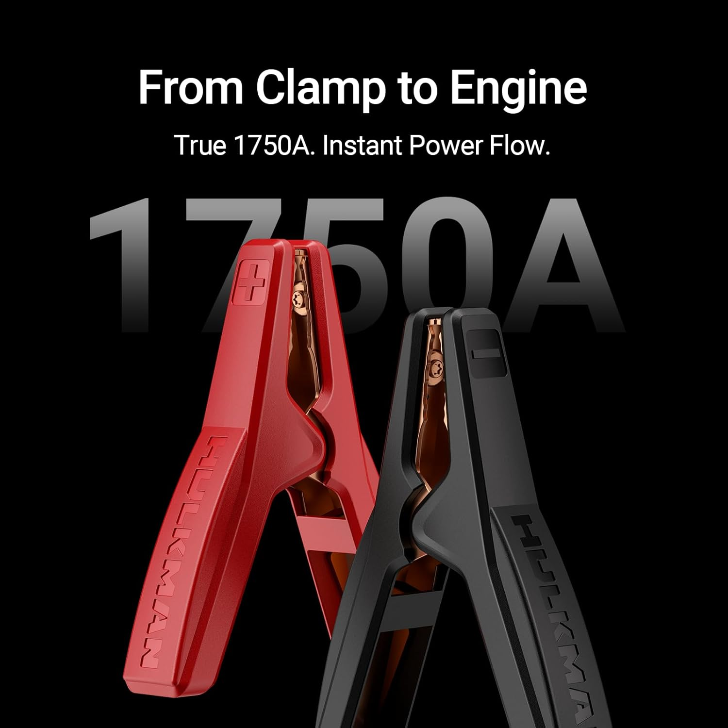 Hulkman Alpha Pro, Solid Black, 1750A 59.2Wh Smart Jump Starter, Jump Box with 3.3" LED Display, PD65W In&Out Car Battery Pack, 12V Portable Jumper, for 8.0L Gas and 5.0L Diesel Engines, 2025 New image number 1