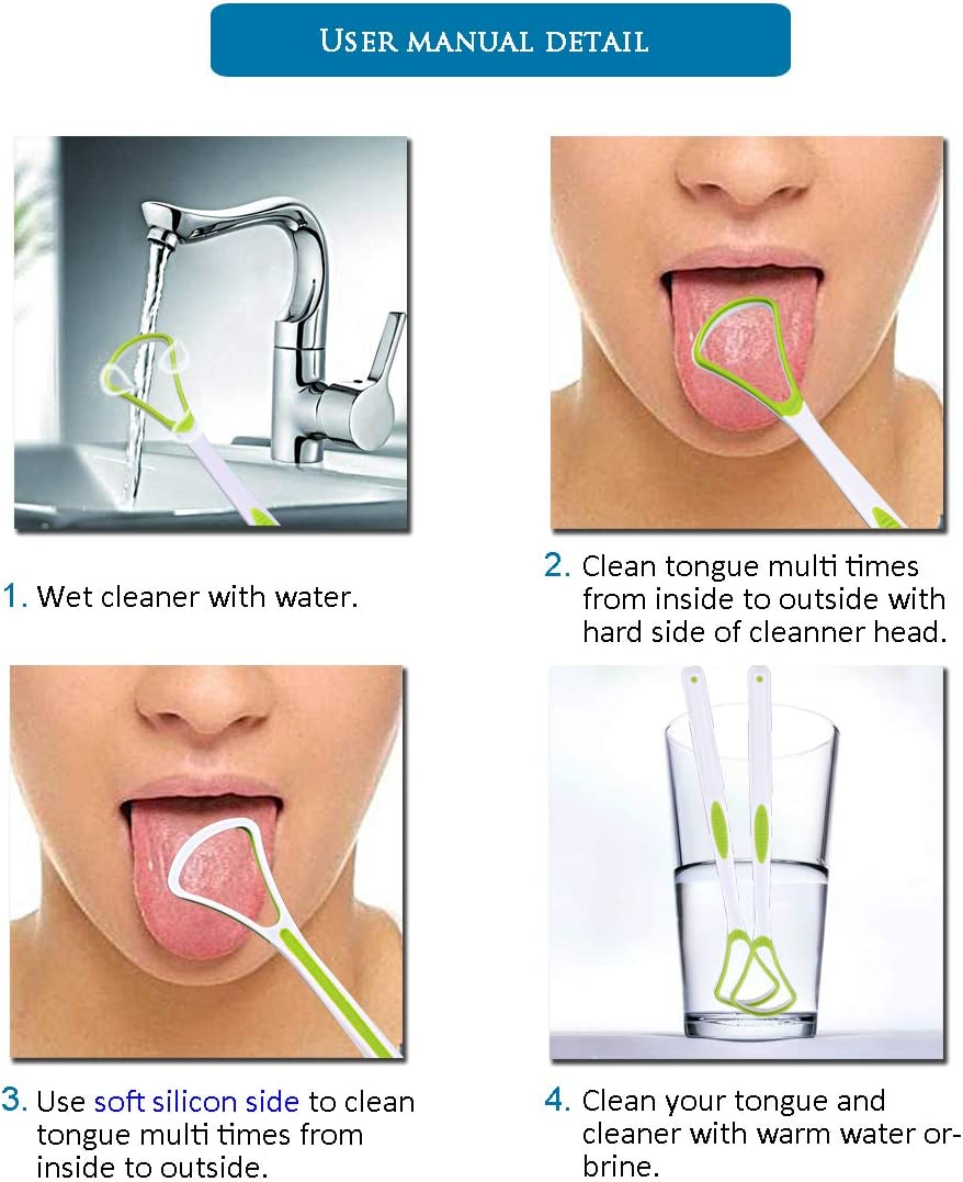 [Soft Silicon] 3PCS Tongue Scraper Cleaner, Oral Scrapers, Premium Sweeper Sets, Bad Breath Cure Tools, Effective Kits image number 3