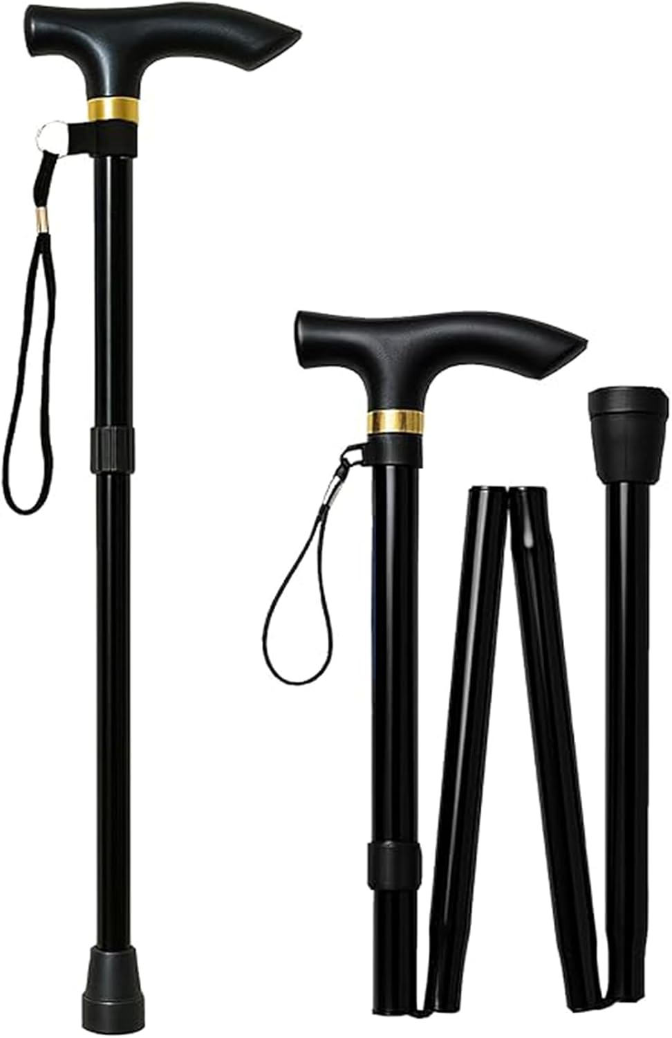 Foldable Walking Cane for Seniors, Walking Stick for Men & Women-Premium Collapsible Cane- Pocket Cane Lightweight Adjustable