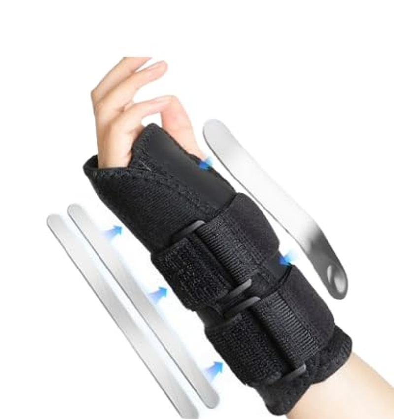 Carpal Tunnel Wrist Brace Night Support with Splints Right Hand, Hand Brace for Carpal Tunnel Syndrome, Arthritis, Tendonitis, Wrist Pain Relief, Wrist Immobilizer with Adjustable Straps and Breathable Material for Women and Men image number 2