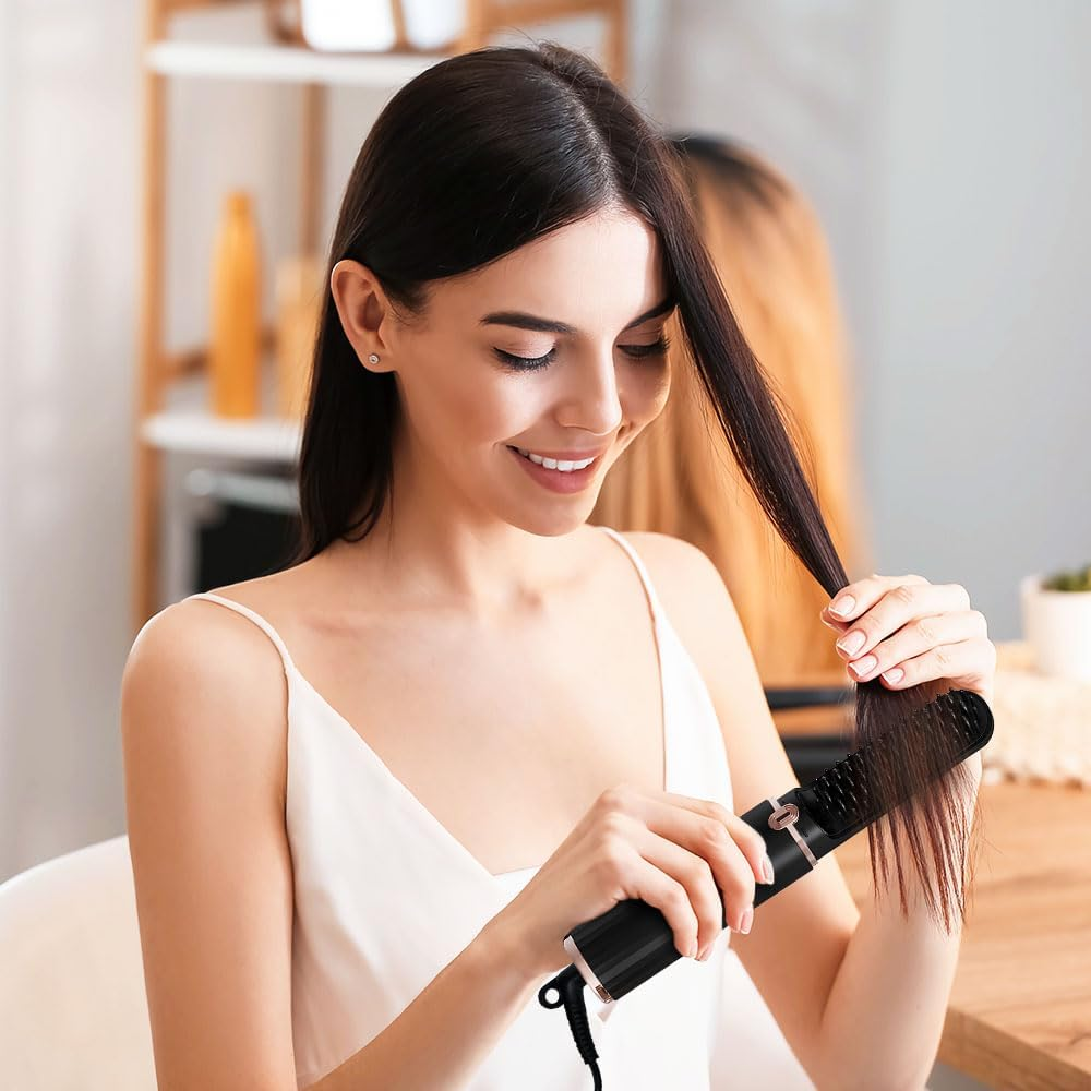 Mesen Straightening Brush, Anti-Scald Straightener, Negative Ion Hair Straightener Brush with LED Screen, 4 Levels Temperature, 150 &deg;C - 230 &deg;C, Straightening Brush for on the Go for Hair and Styling image number 5