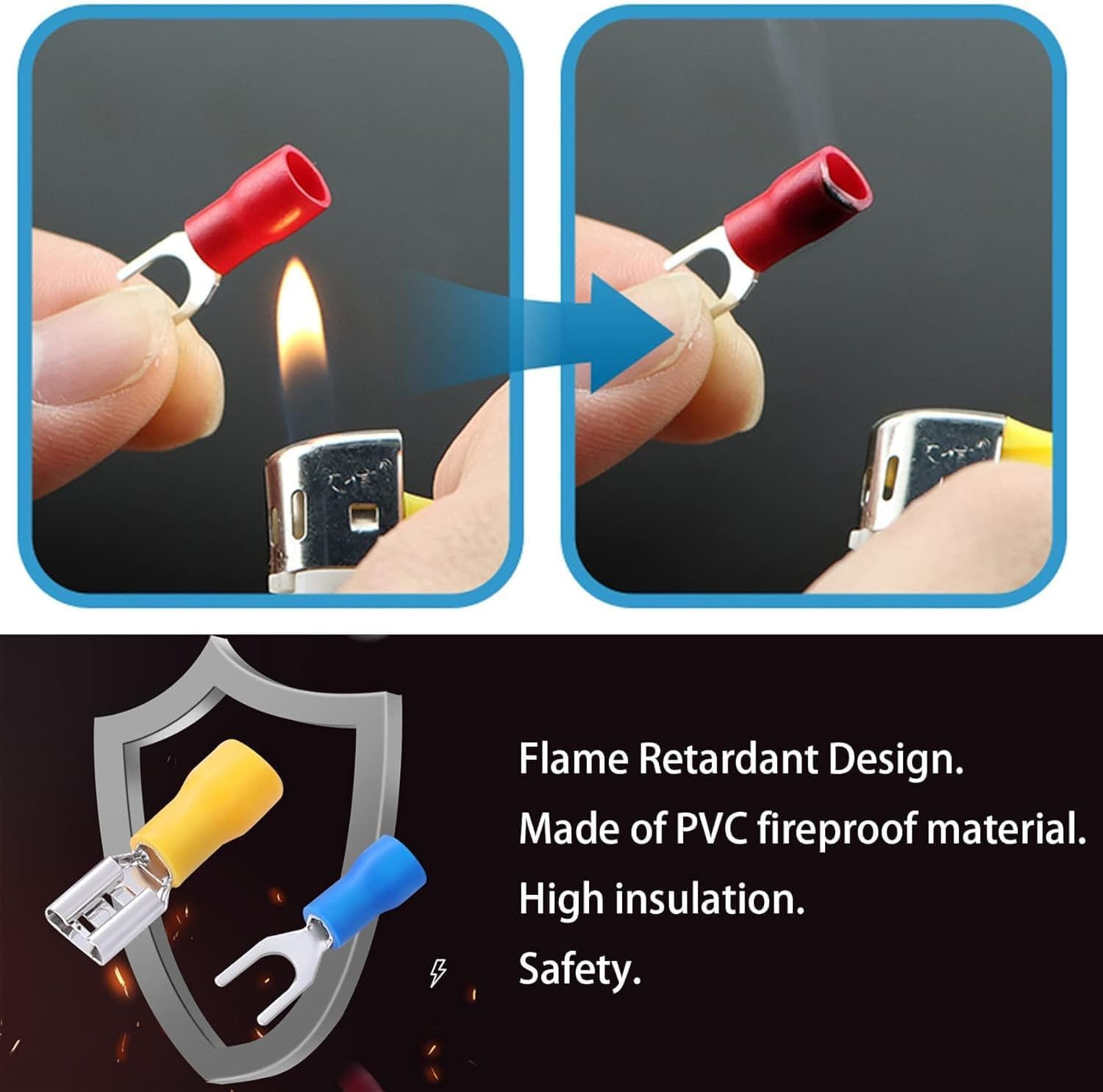 280Pcs Crimp Connectors Multipurpose Waterproof Electrical Wire Terminals,Contains Pair of Crimping Pliers Insulated Crimp Heat Shrink Wire Connectors Male and Female Spade Connector Kit Tool