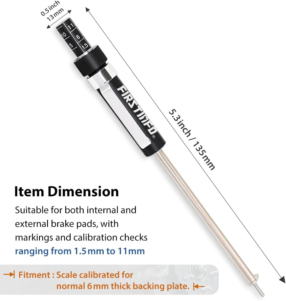FIRSTINFO F3917 Brake Pad Thickness Gauge | Brake Pad Measurement Tool image number 3