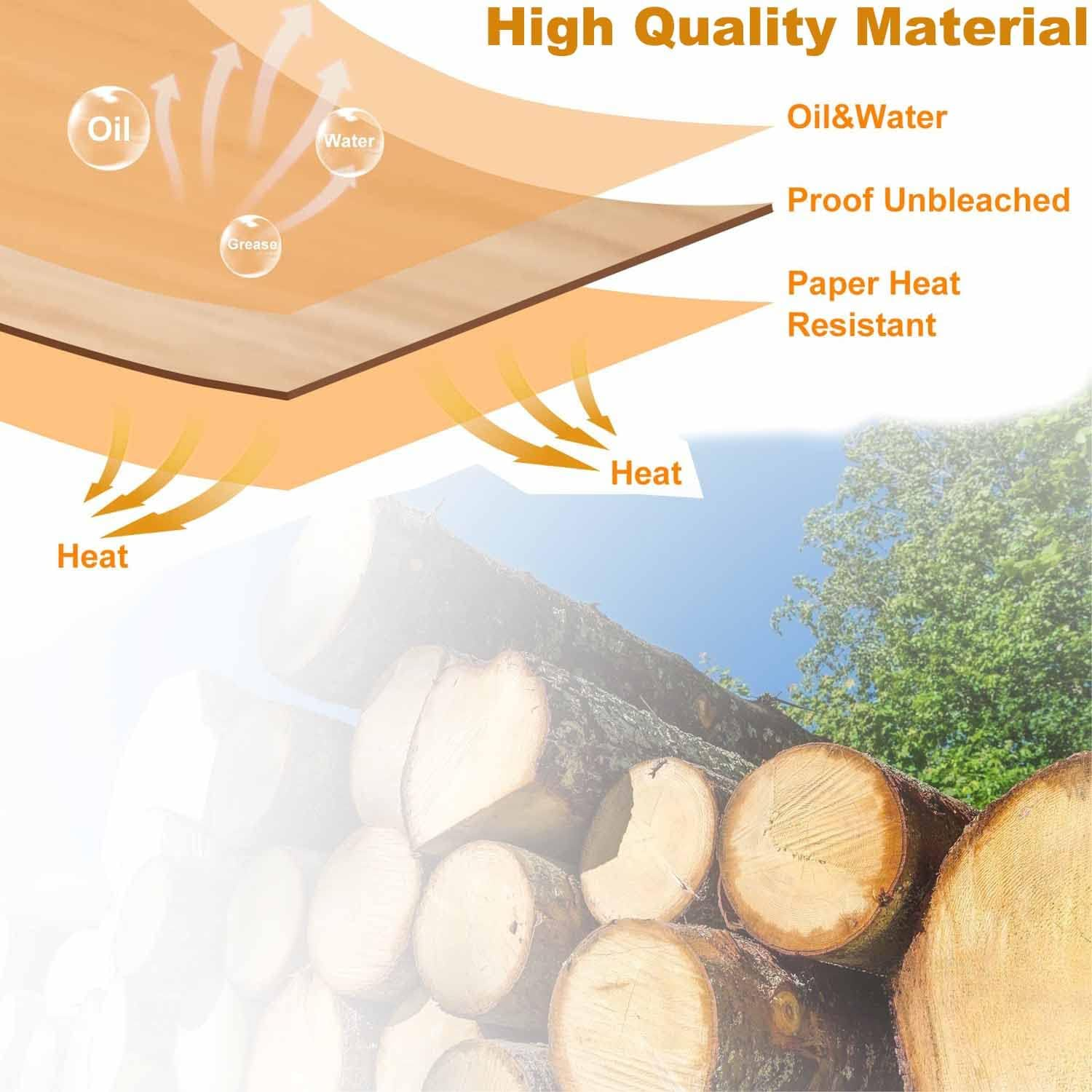 Baking Paper Hot Air Fryer, Pack of 100 Airfryer Baking Paper Non-Stick Waterproof Oilproof Disposable Trays Air Fryer Parchment Paper Liner image number 1