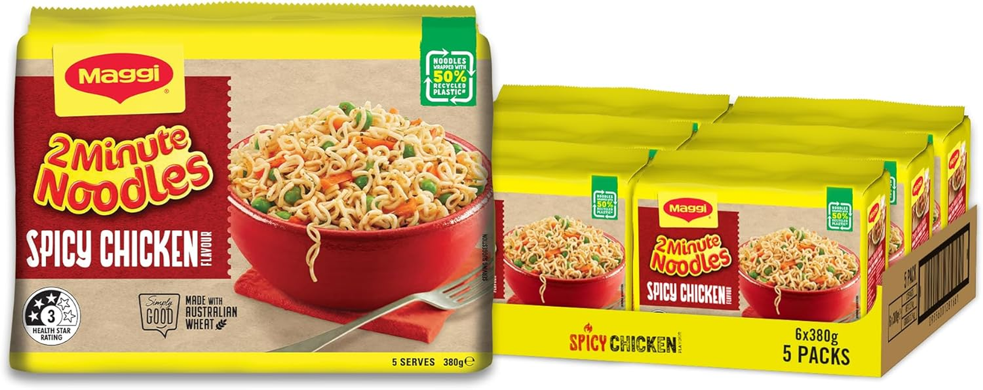 MAGGI 2 Minute Noodles, Chicken 30 Pack, 6 X 5 Pack image number 2