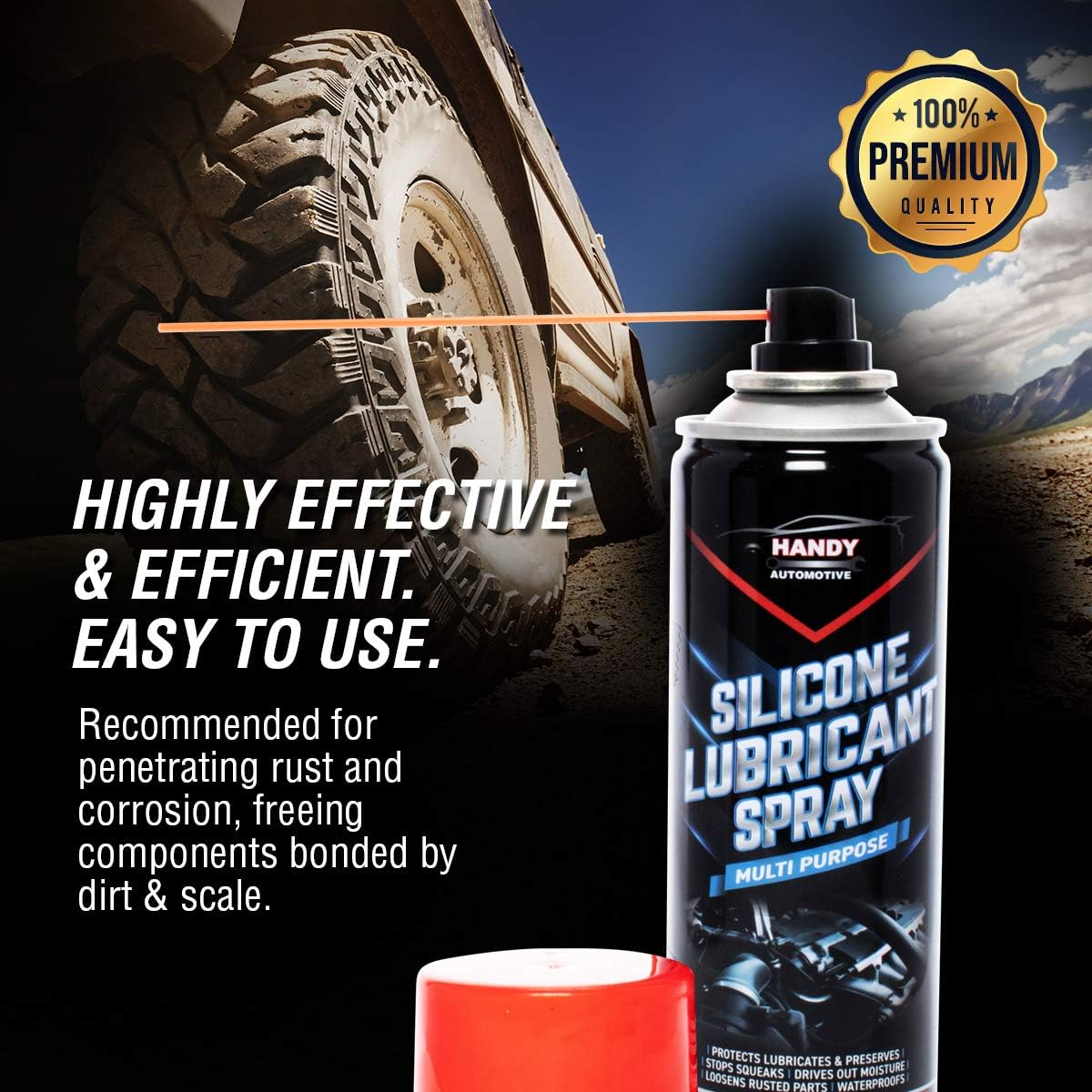 Handy Automotive 244362 Multi-Purpose Silcone Lubricant Spray, 280Ml/85G image number 5