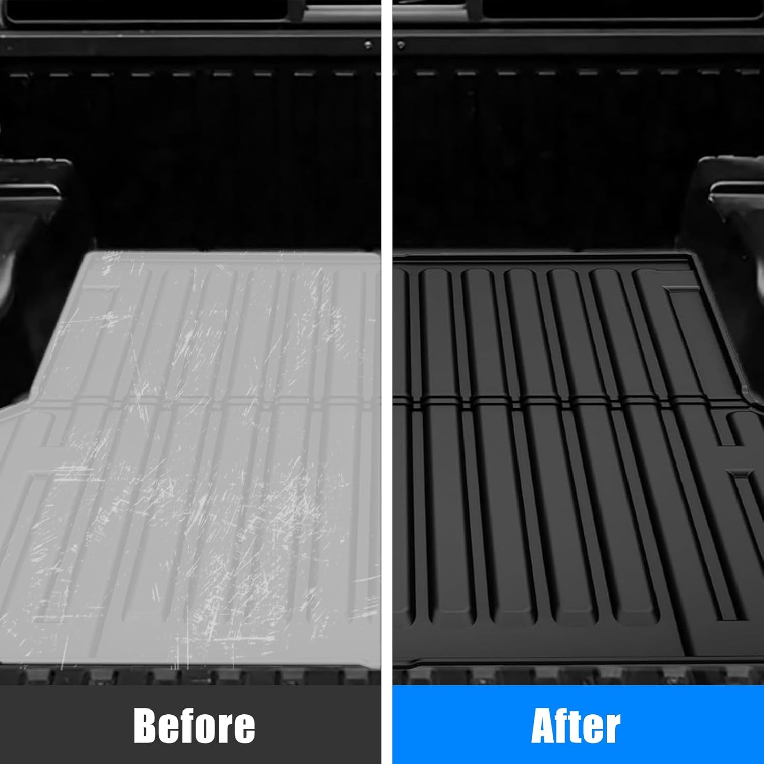 Truck Mat Compatible with Tacoma TRD Sport Double Cab 2005-2023 Accessories, All-Weather Protection TPE Cargo Liner with Non-Slip, Odorless Design, Rear Cargo Area Mat for Tacoma TRD 2005-2023 - For 2017-2022 Cr-V image number 5