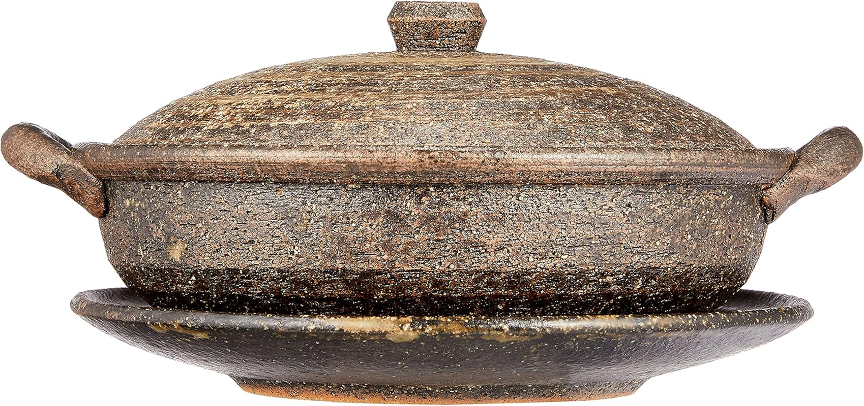 Marui Pottery MR-3-3527 IGA Pot, Hechamon, Gratin Pot, Black Persimmon, Diameter Approx. 7.3 Inches (18.5 Cm), Made in Japan image number 1