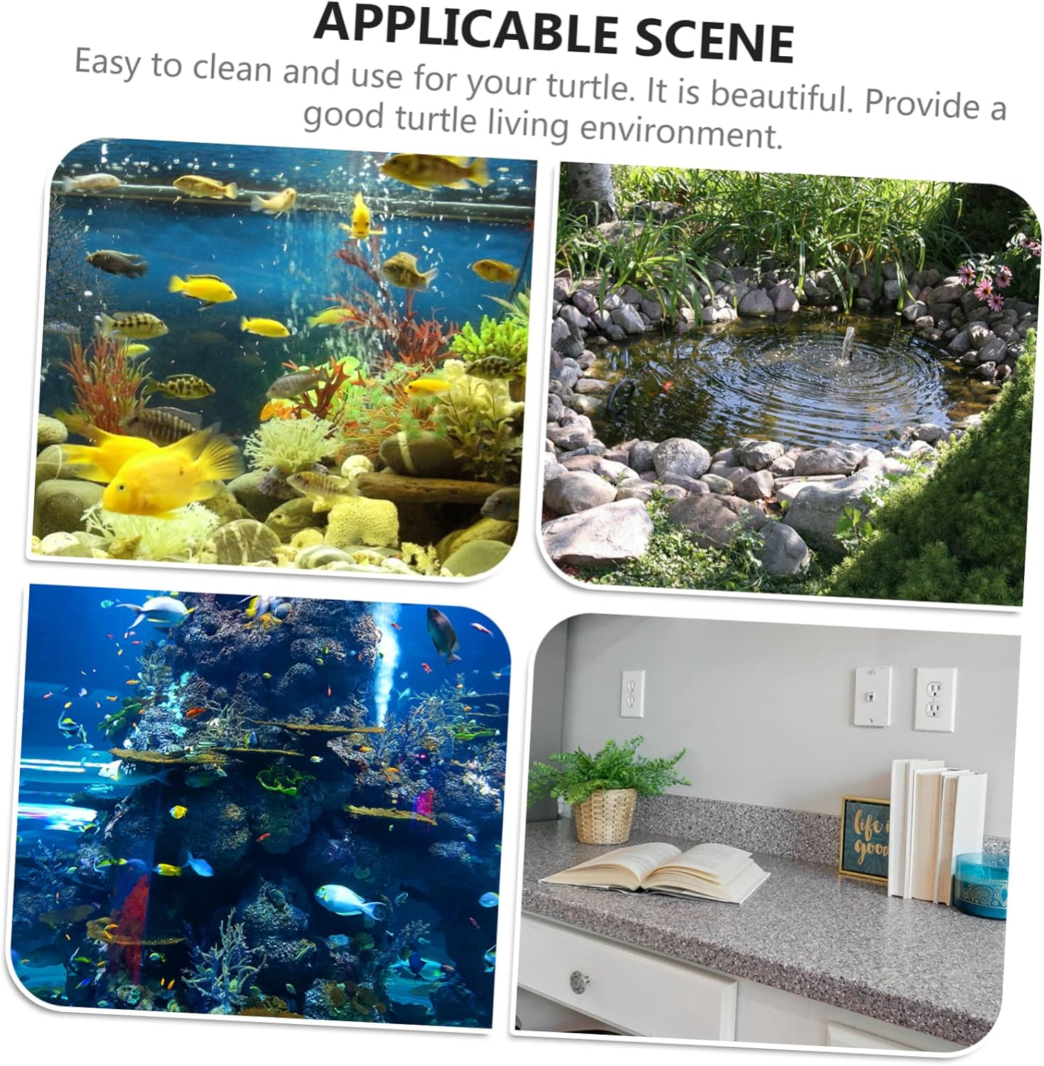 YARNOW 1Set Double Tortoise Platform for Aquatic Reptiles Basking Dock Climbing Ladder for Turtles Suitable for Fish Tanks image number 3